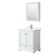Option White, Chrome Trim, White Quartz Top
