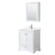Option White, Chrome Trim, White Quartz Top