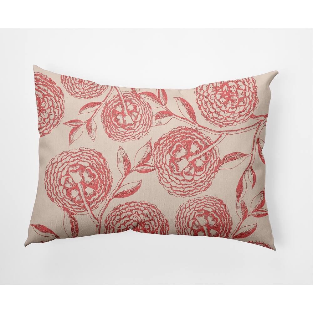 Antique Flowers Indoor/Outdoor Throw Pillow