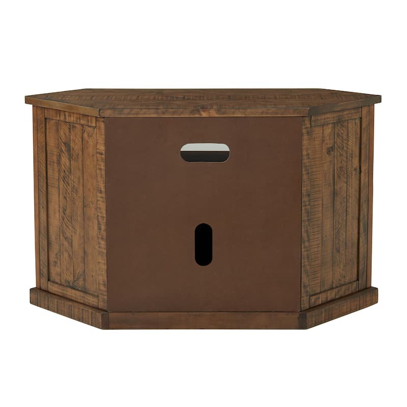 The Gray Barn Danebury Rustic 50-inch Solid Wood Corner TV Stand