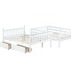 preview thumbnail 18 of 18, Full over Full Rubber Wood Bunk Bed with 2 Drawers,Convertible into 2 Full Beds,Ladder and Safety Guardrails
