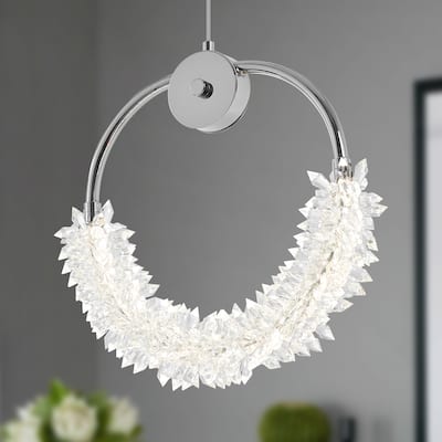 Modern Crystal Chandelier Bedside Lamp LED Hanging Bar Lighting - N/A