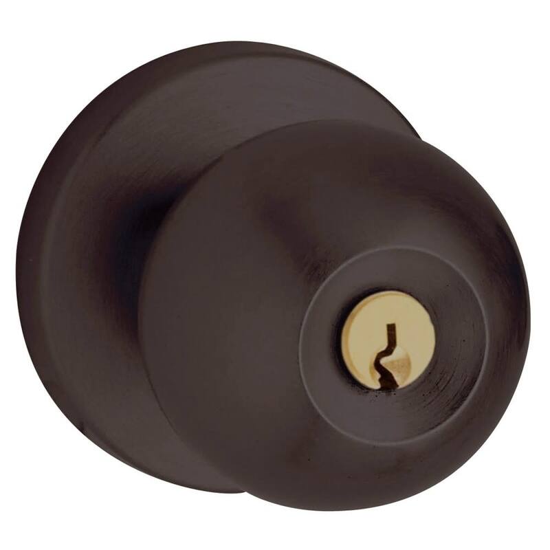 Baldwin Modern Style Keyed Entry Door Knob Set with Modern Rosette and - Oil Rubbed Bronze