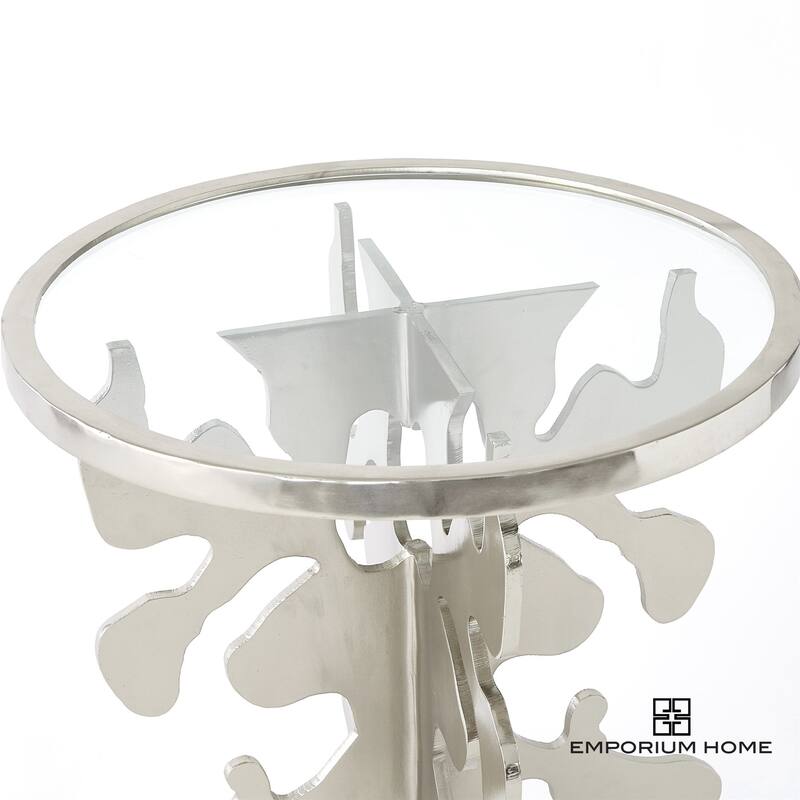Ink Blot Side Table-Nickel