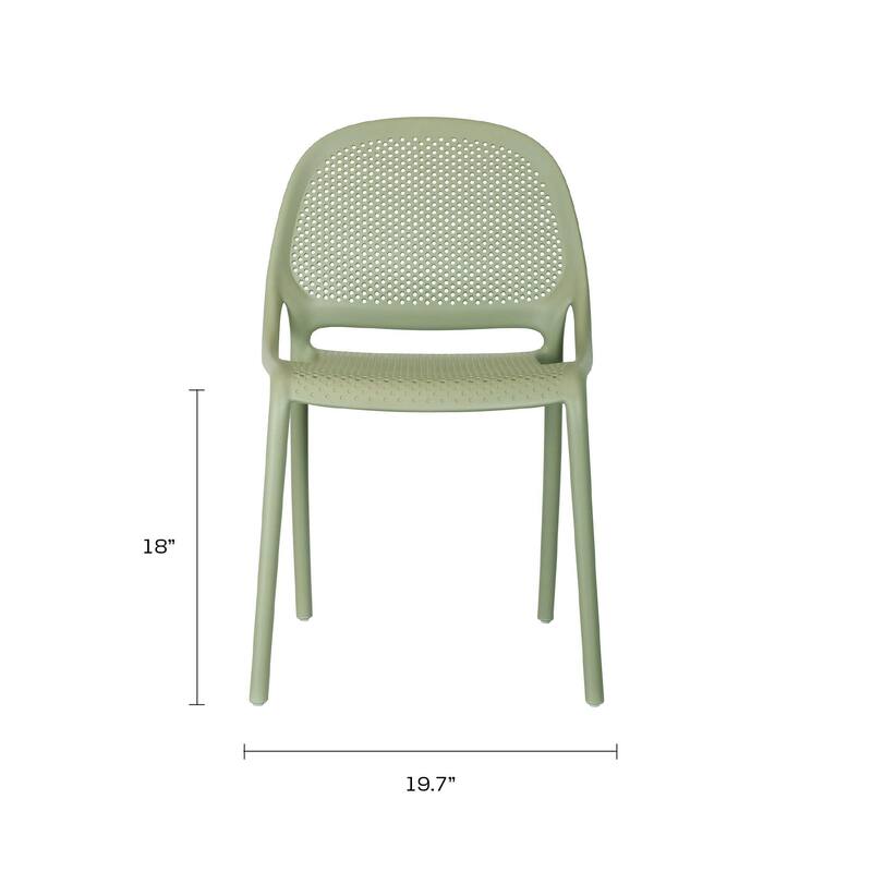Shay Set of 4 Stackable Dining Chairs, Indoor/Outoor