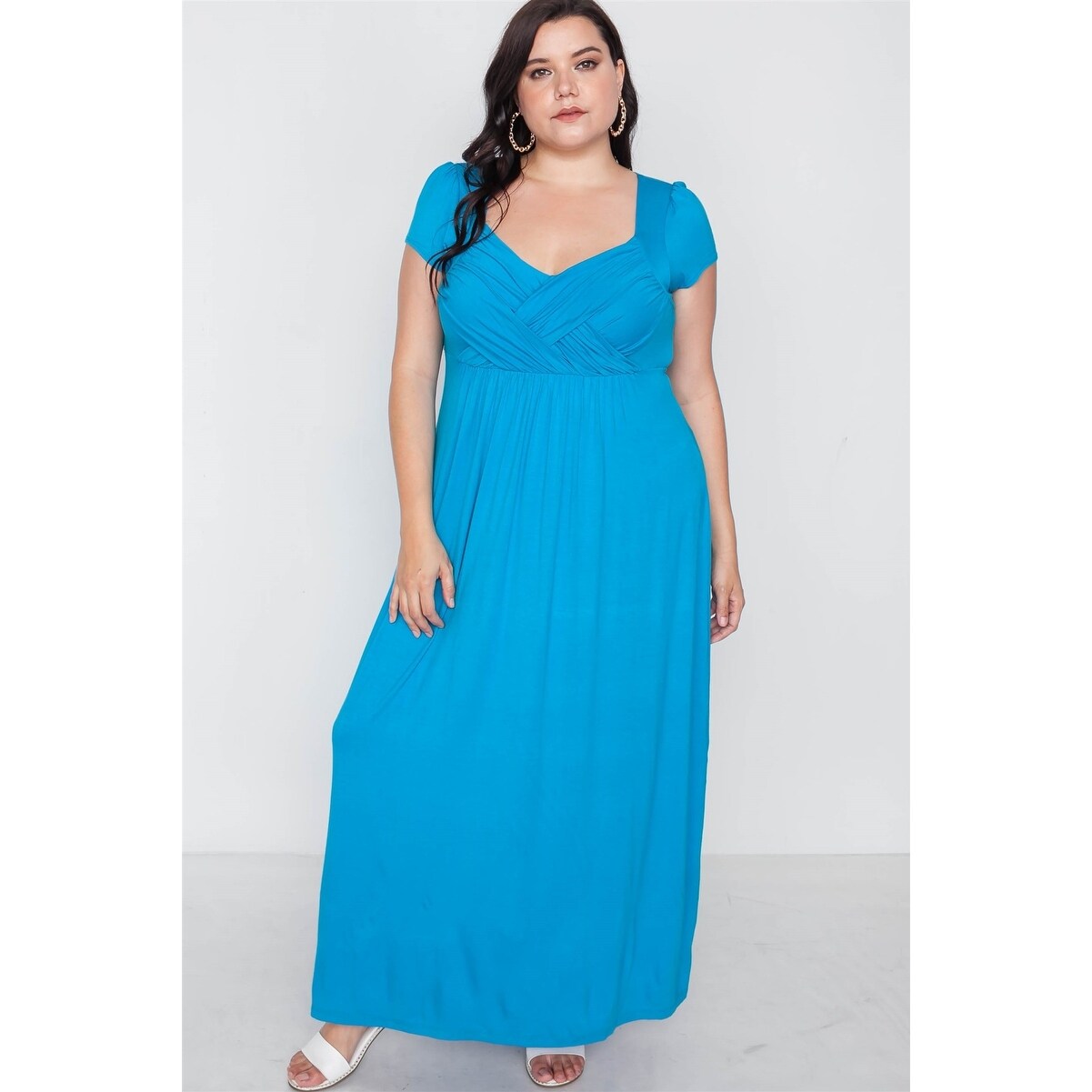 plus size short sleeve maxi dresses