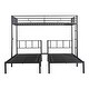 preview thumbnail 13 of 11, Twin Size Metal Triple Twin Bunk Bed Can Be Separated into 3 Twin Beds/Bunk Bed for Three/ Safety Guardrail