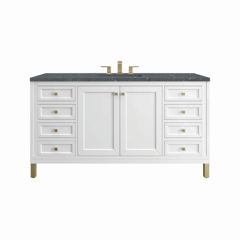 James Martin Vanities 305-V60S-3PBL Chicago 60" Single Basin Wood