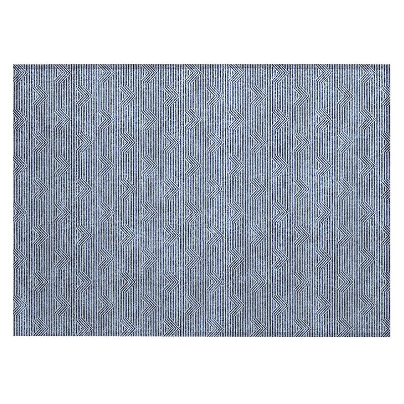 Machine Washable Indoor/ Outdoor Chantille Contemporary Stripe Rug