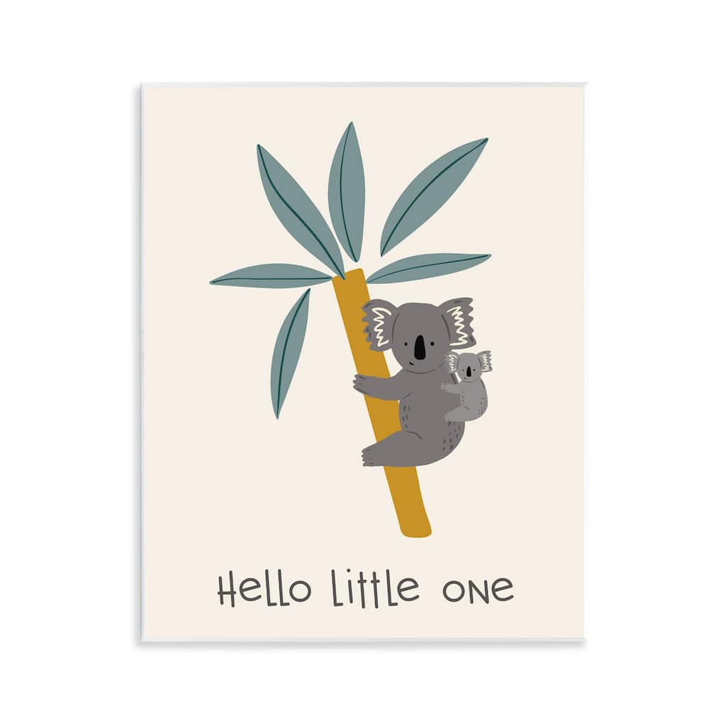 Stupell Hello Little One Koalas Wall Plaque Art Design By Sazerelli Designs