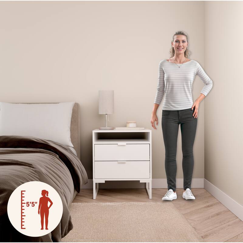 Kappesberg New Collins 2-Piece Bedroom Set, 6-Drawer Dresser and One 2-Drawer Nightstand