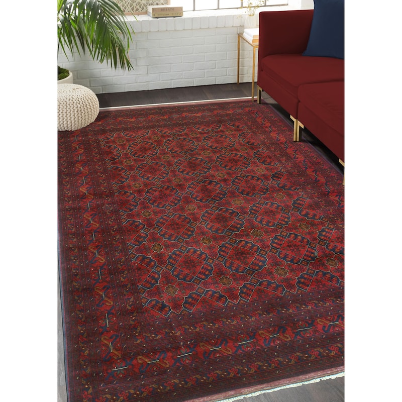Khal Mohammadi Tayte Red/Navy Rug - 6'7" x 9'7"