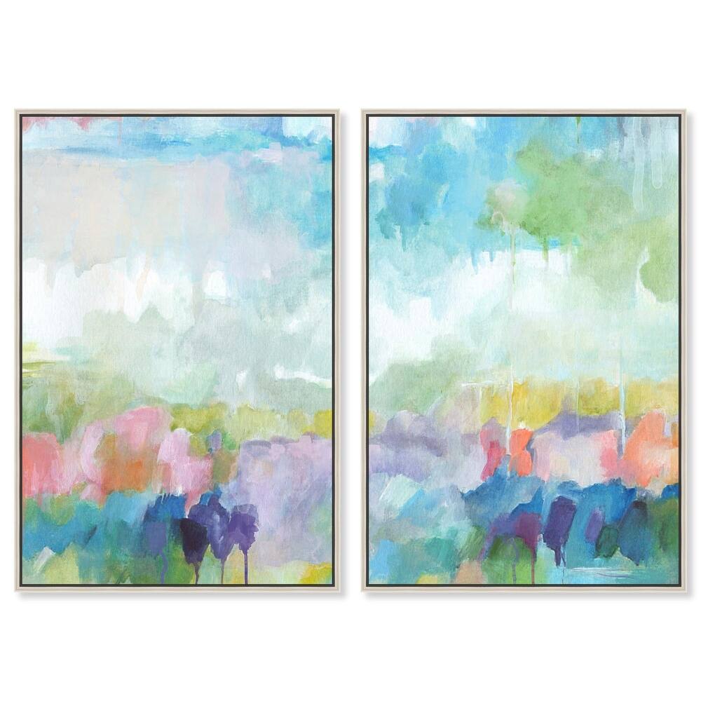 Harmonic Greens Canvas Set of 2 by Art Remedy