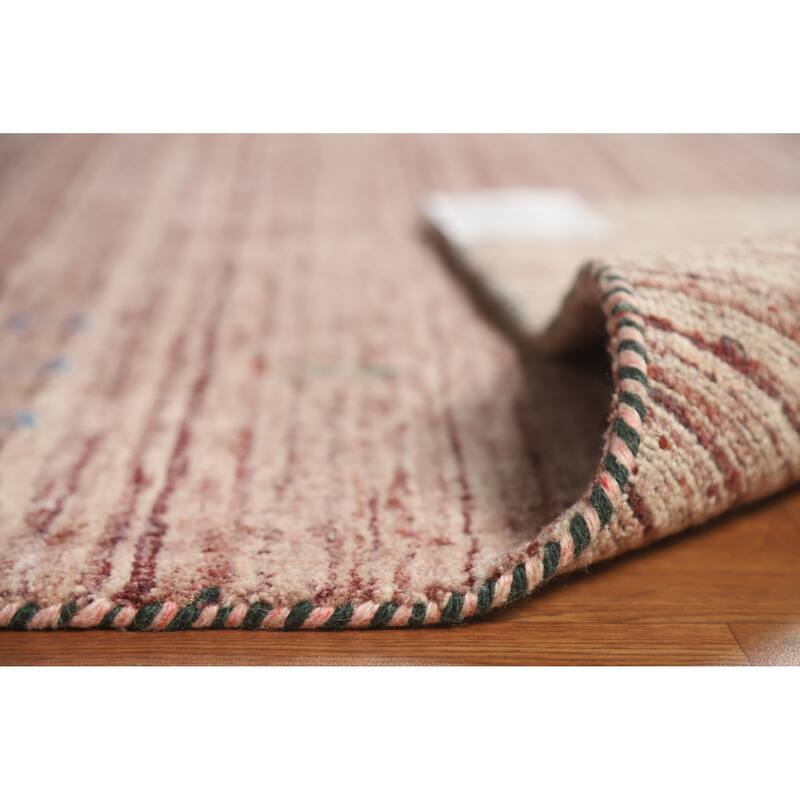 Hand Knotted Oriental 100% Wool Carpet Tribal Animal Pictorial Multi-Colored Gabbeh Area Rug - 10' 9'' X 7' 9''