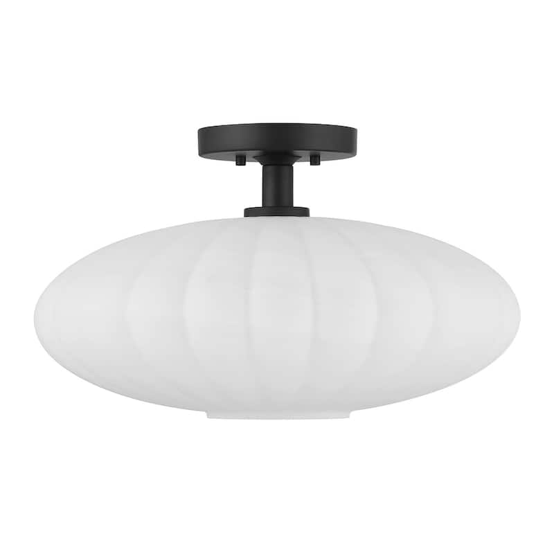 Bellevue SHCF60486 18" Wide Semi-Flush Ceiling Fixture with Strié