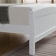 preview thumbnail 15 of 13, White Twin Pine Single-Layer Core Vertical Stripe Full-Board Curved Bed Head