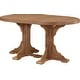 preview thumbnail 55 of 82, Poly Lumber Round Dining Table Set with Island Chairs Counter Height - Antique Mahogany Woodgrain
