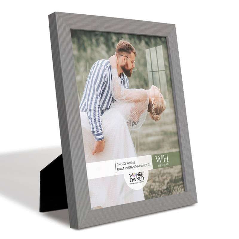 4 Piece Set Solid Wood Picture Frame - Grey - 8x10