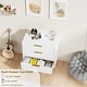 preview thumbnail 4 of 6, Modern Natural Wood Color Fluted Dresser, Wooden Chest with Gold Metal Handles & Legs