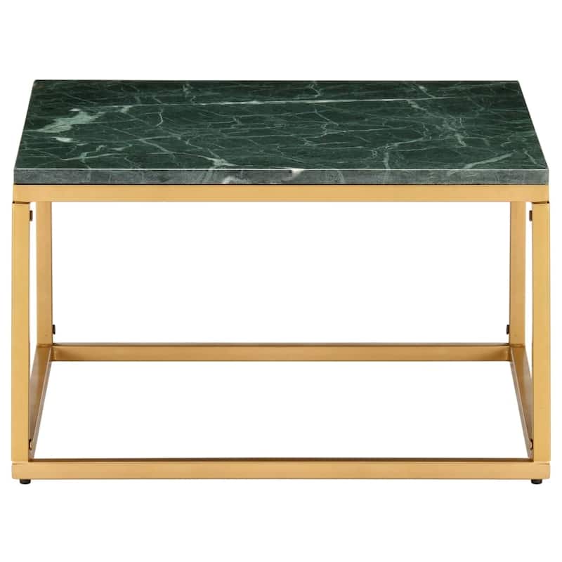 vidaXL Coffee Table End Table Side Sofa Table Real Stone with Marble Texture