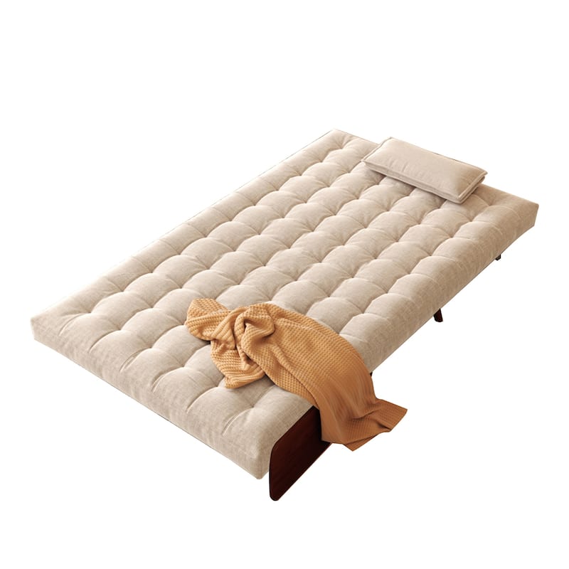 JASIWAY Modern Upholstered Sofa Bed, Beige