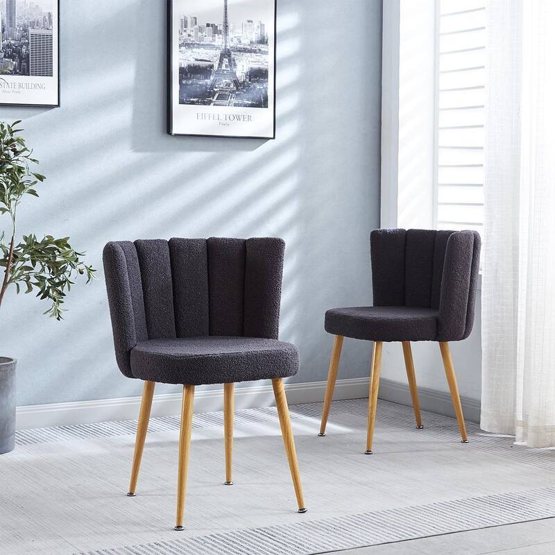 2 PCS Modern dining chairs shorthair cushions