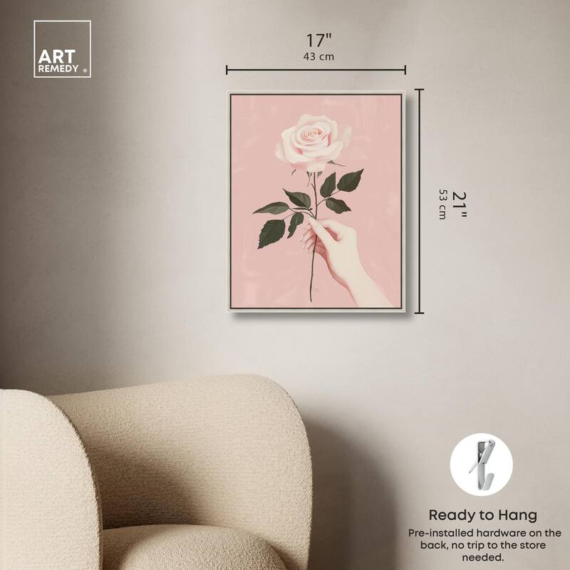 Gift of a Rose Canvas by Art Remedy