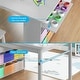 preview thumbnail 4 of 15, Mixoy Kids Table and Chair Set,Child Crafting table with Paper Roller and Removable Storage Box, Art Storage for Kids Reading