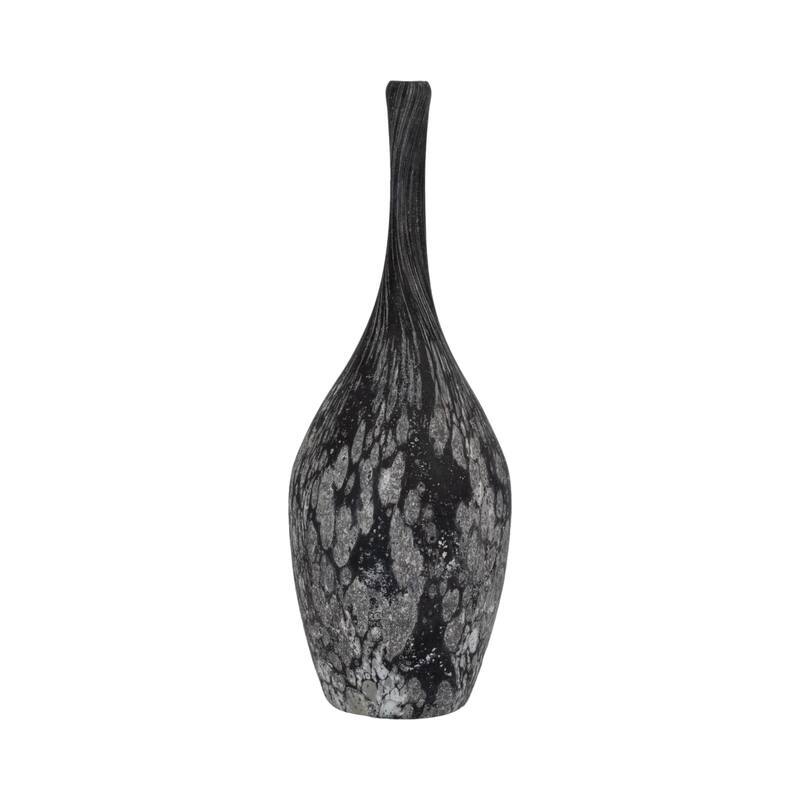 Glass Teardrop Silhouette Bottle - Gray