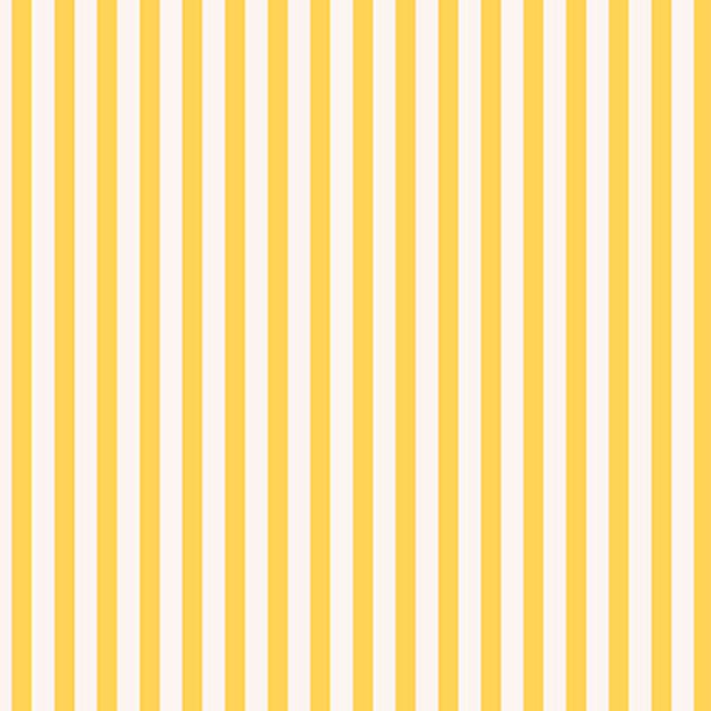 Joules Country Critters Ticking Stripe Lemon Wallpaper