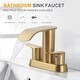 preview thumbnail 41 of 41, WOWOW 4 in. Centerset Double Handle Waterfall Bathroom Sink Faucet