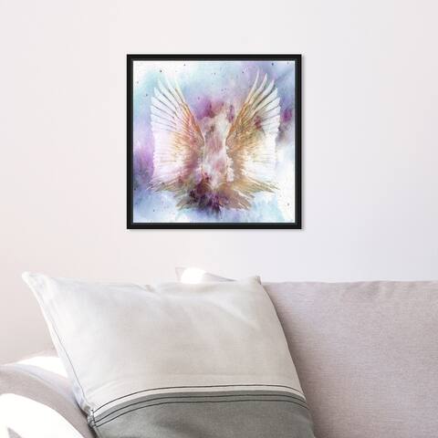 Oliver Gal 'My Cosmic Wings Blush' Glam Purple Wall Art Canvas Print