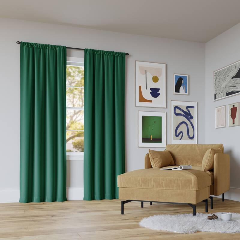 Sun Zero Rianna Theater Grade Extreme Total Blackout Rod Pocket 1-Piece Curtain Panel, Single Panel
