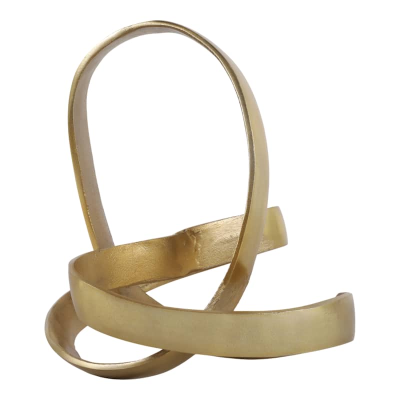 Decorative Aluminum Metal Knot Sculptural - 11"