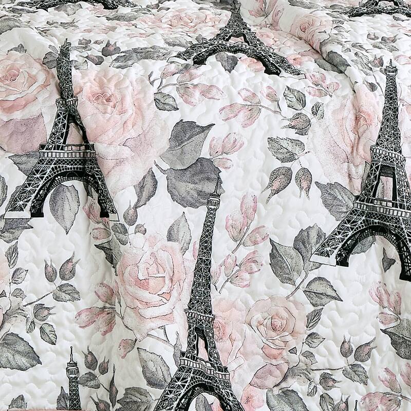 2/3 Pcs Kids Eiffel Tower Bedspread Set