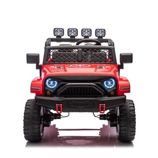 24V 2-Seater Ride-On Truck Car with 4WD Motors, 2.4G Remote Control, Soft Start, and LED Lights, Toys Gifts