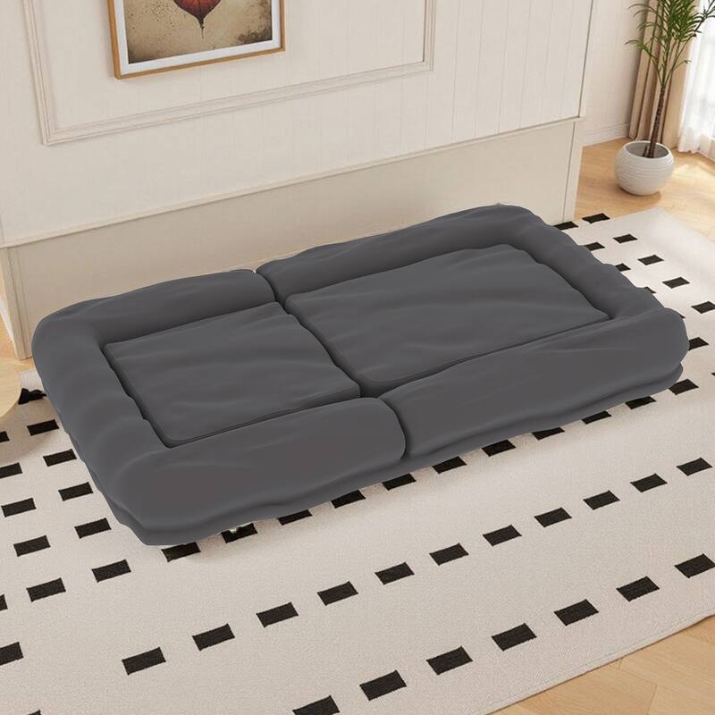 Folding Sofa Chair with 5 Adjustable Positions Plush Floor Lounge Chair for Gaming, Meditation, and Relaxation