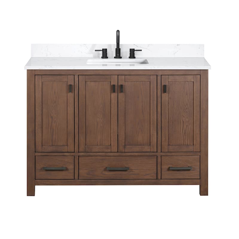 Avanity Modero 48 in. Single Sink Bathroom Vanity with Engineered Stone Top - 49"W x 22"D x 35"H