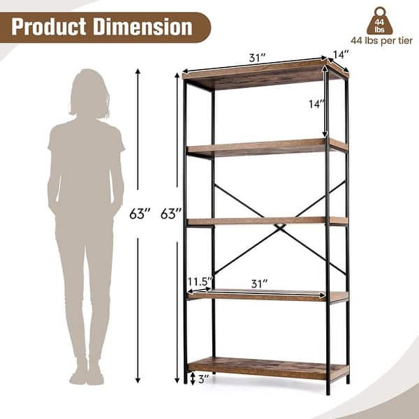31 Inch Deep Storage Rack Multipurpose Open Bookcase Industrial Rack Storage Shelf - 31