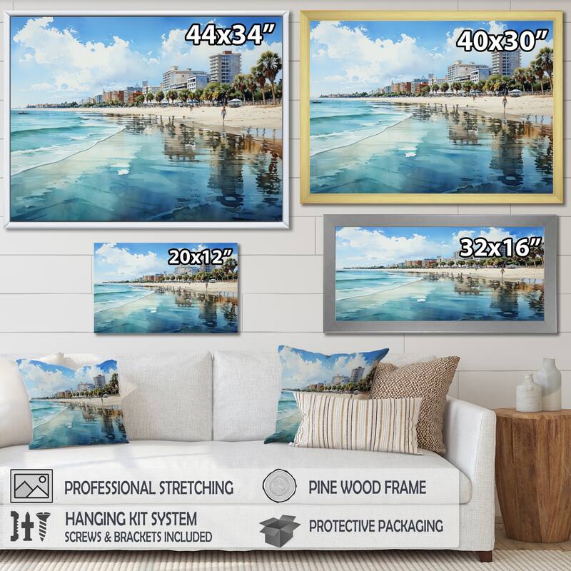 Designart "Myrtle Beach South III" Nautical & Beach Wall Art Prints