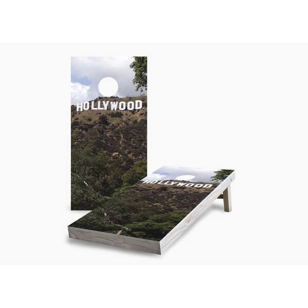 slide 2 of 7, Hollywood Cornhole Game (Choose Wraps or Boards) 2x4 Boards (24" x 48") - Include ALL Accessories