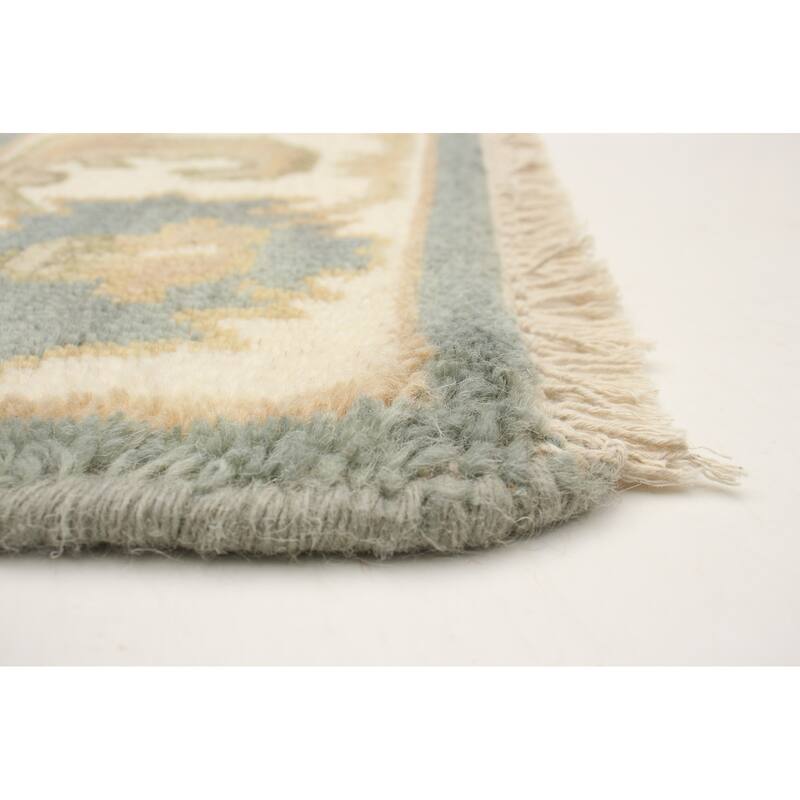 ECARPETGALLERY Hand-knotted Royal Oushak Dark Grey Wool Rug - 3'0 x 5'1