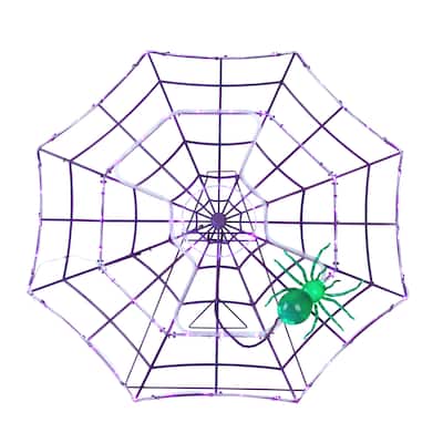 4 ft. Outdoor Animated Spider Web - Purple Web