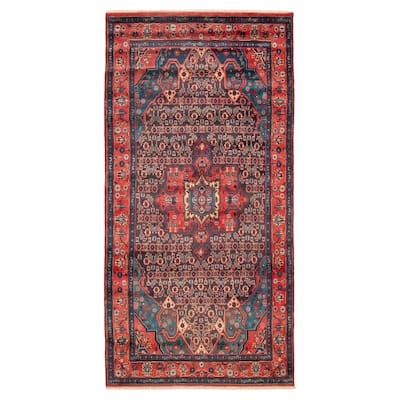 ECARPETGALLERY Hand-knotted Konya Anatolian Dark Navy Wool Rug - 4'11 x 9'10