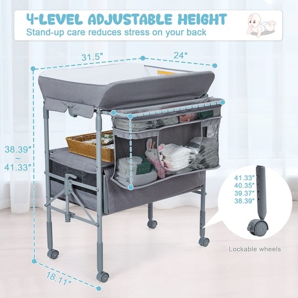 Adjustable Height Diaper Changing Station