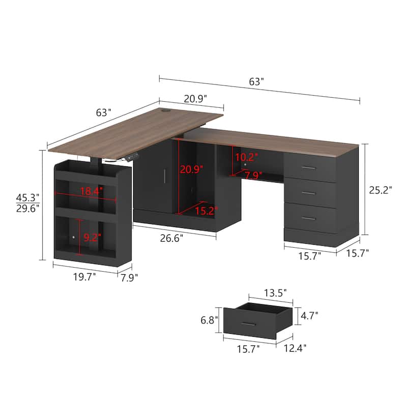 Sit-to-Stand Desk Spacious and Sturdy with Adjustable Height Feature