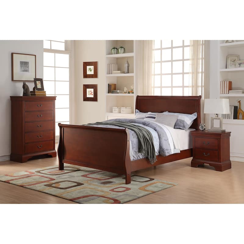 Nightstand 2 x Drawers Bed Side Table Pine wood