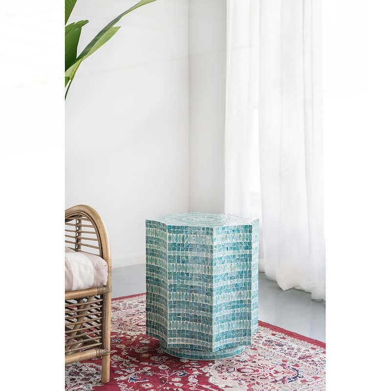 Stool with Capiz Design