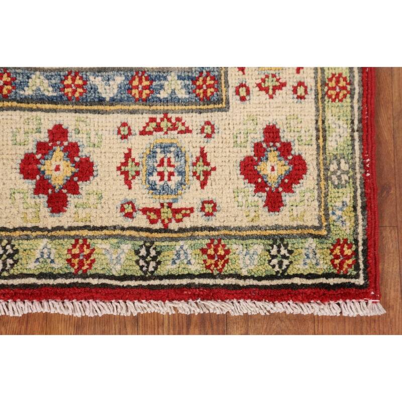 Red Kazak Oriental Rug Handmade Home Decor Wool Carpet - 2'8" x 4'4"