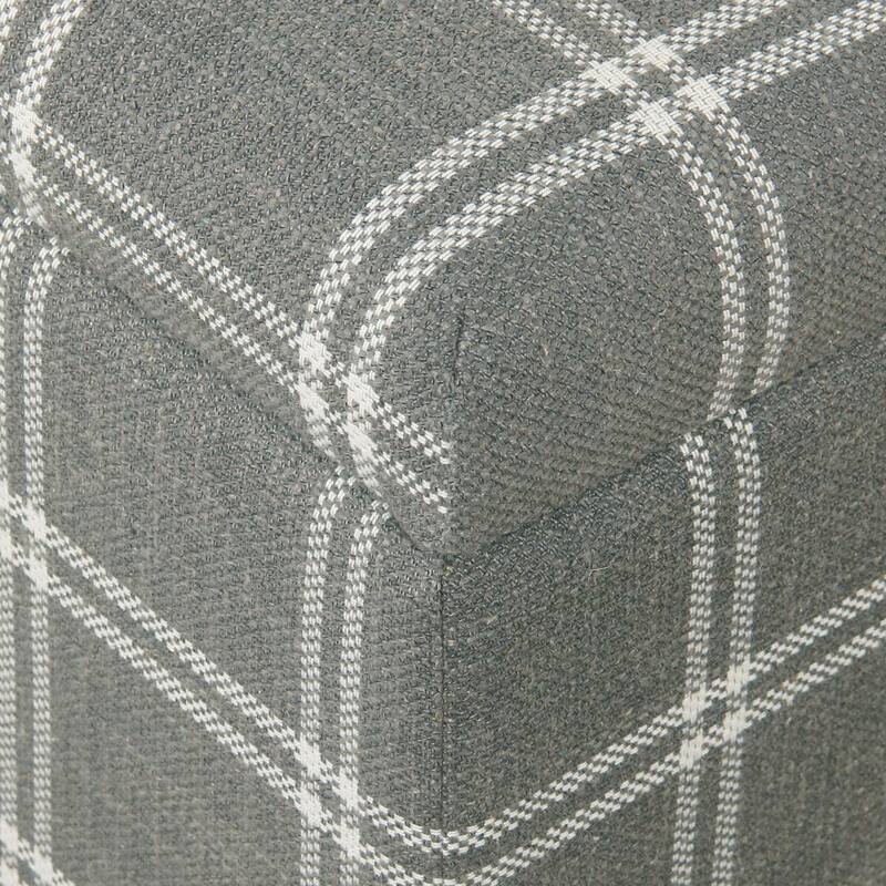 Porch & Den Bohmann Ash Grey Geometric Storage Ottoman